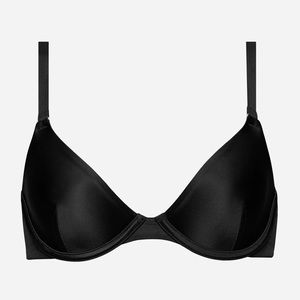 NWT CUUP THE PLUNGE SATIN BLACK 34D